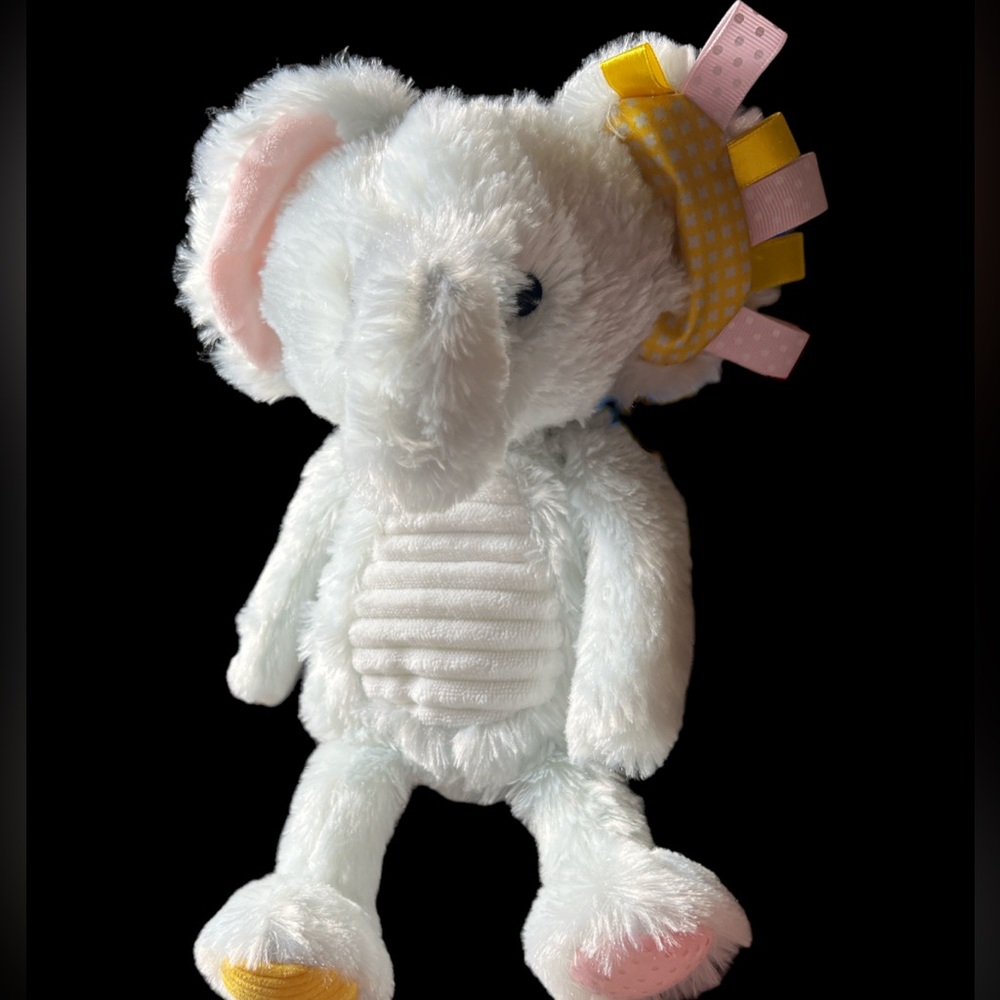 Make Believe Ideas Plush Stuffed Animal Elephant Crinkle Ear Rattle